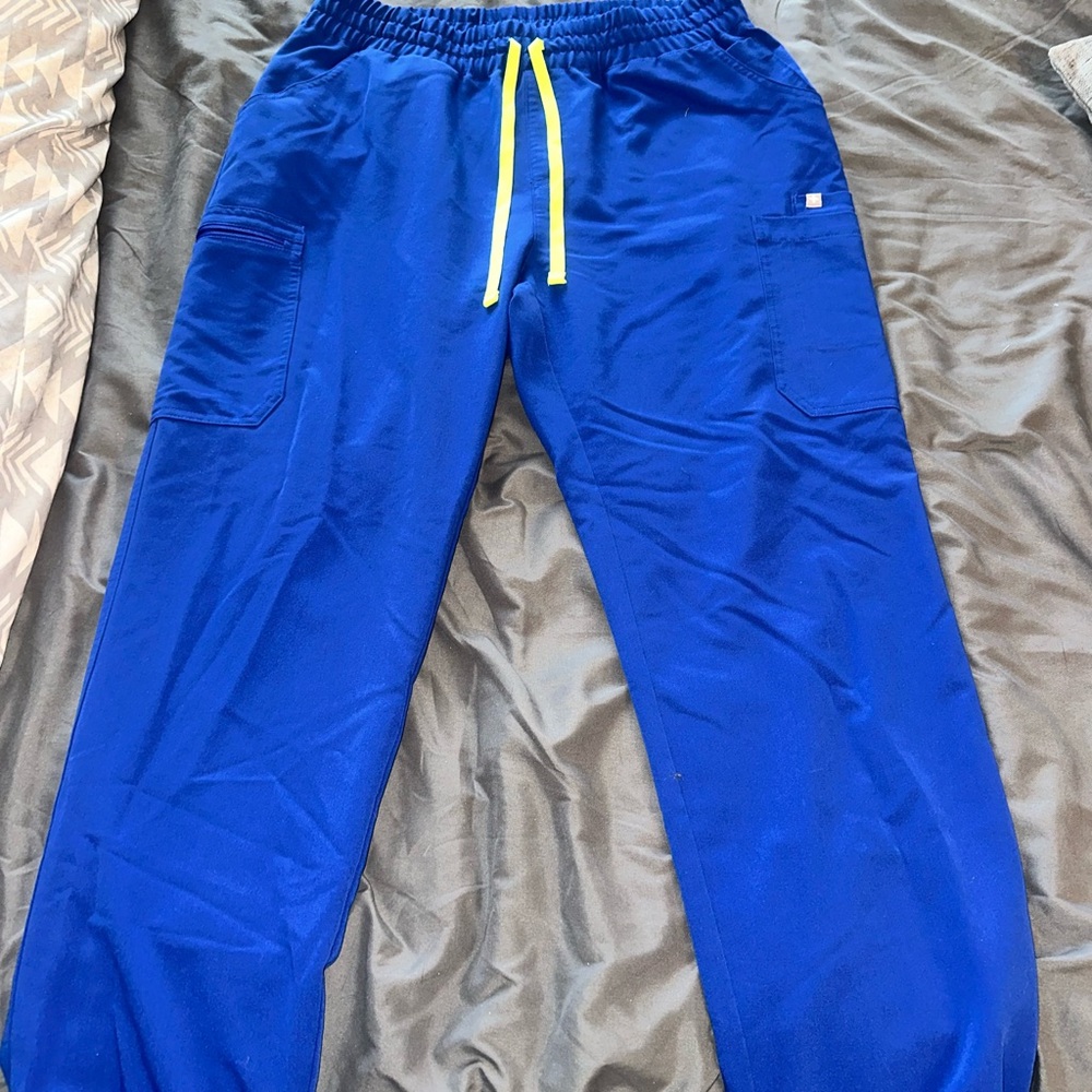Figs Electric Blue Yola High Waisted